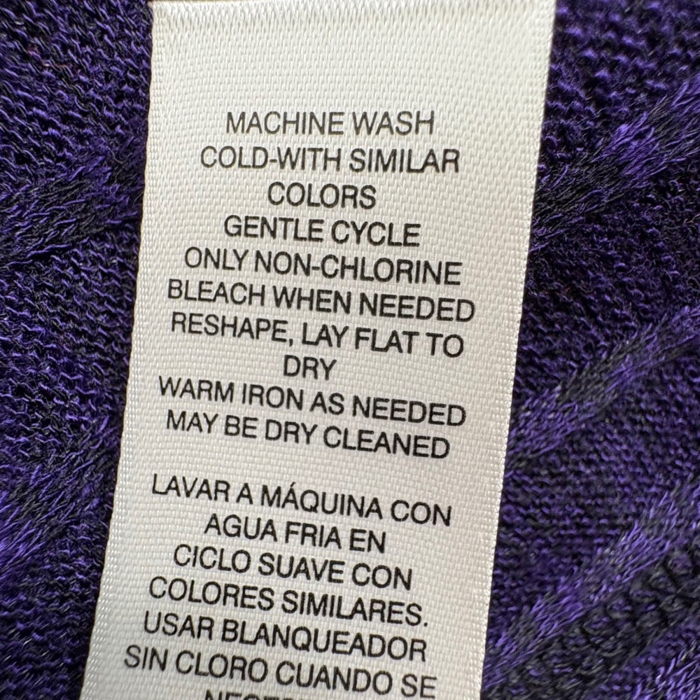 Zenergy Chicos Ribbed Knit Hooded Duster Cardigan Sweater Purple Size 2/US L - Picture 7 of 12